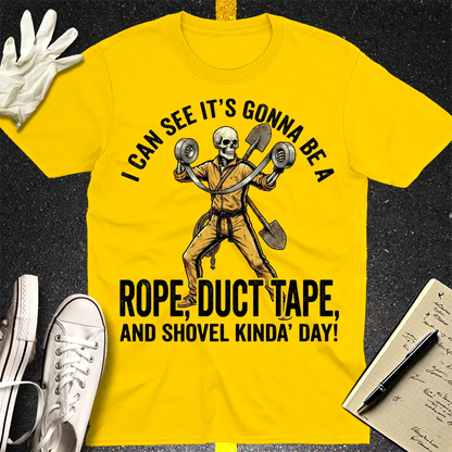 Rope, Duct Tape & Shovel T-Shirt - Daisy