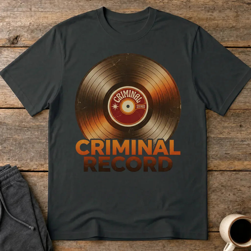 Criminal Record T-Shirt - Black