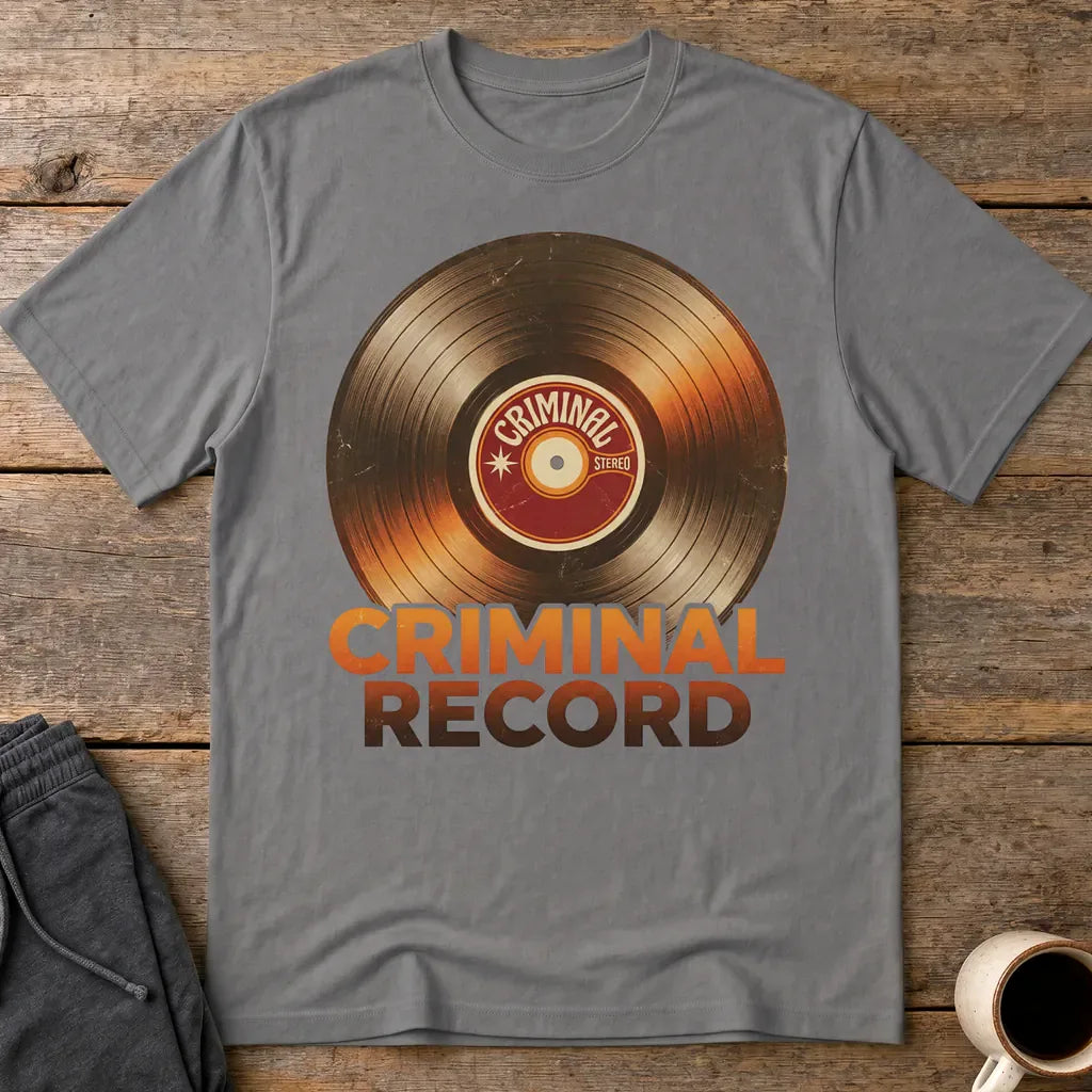 Criminal Record T-Shirt - Charcoal