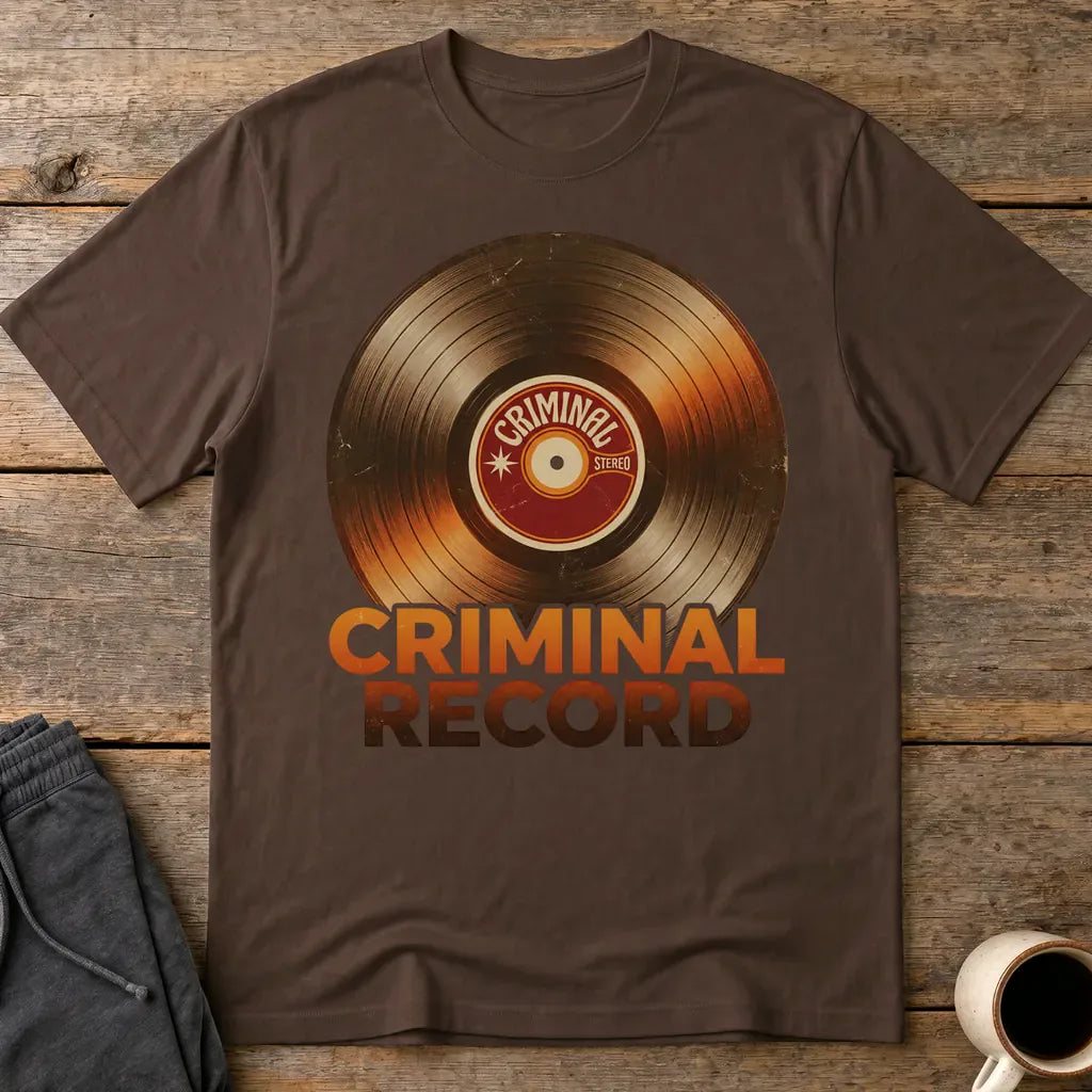 Criminal Record T-Shirt - Dark Chocolate
