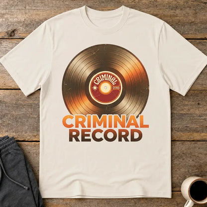 Criminal Record T-Shirt - Ice Grey