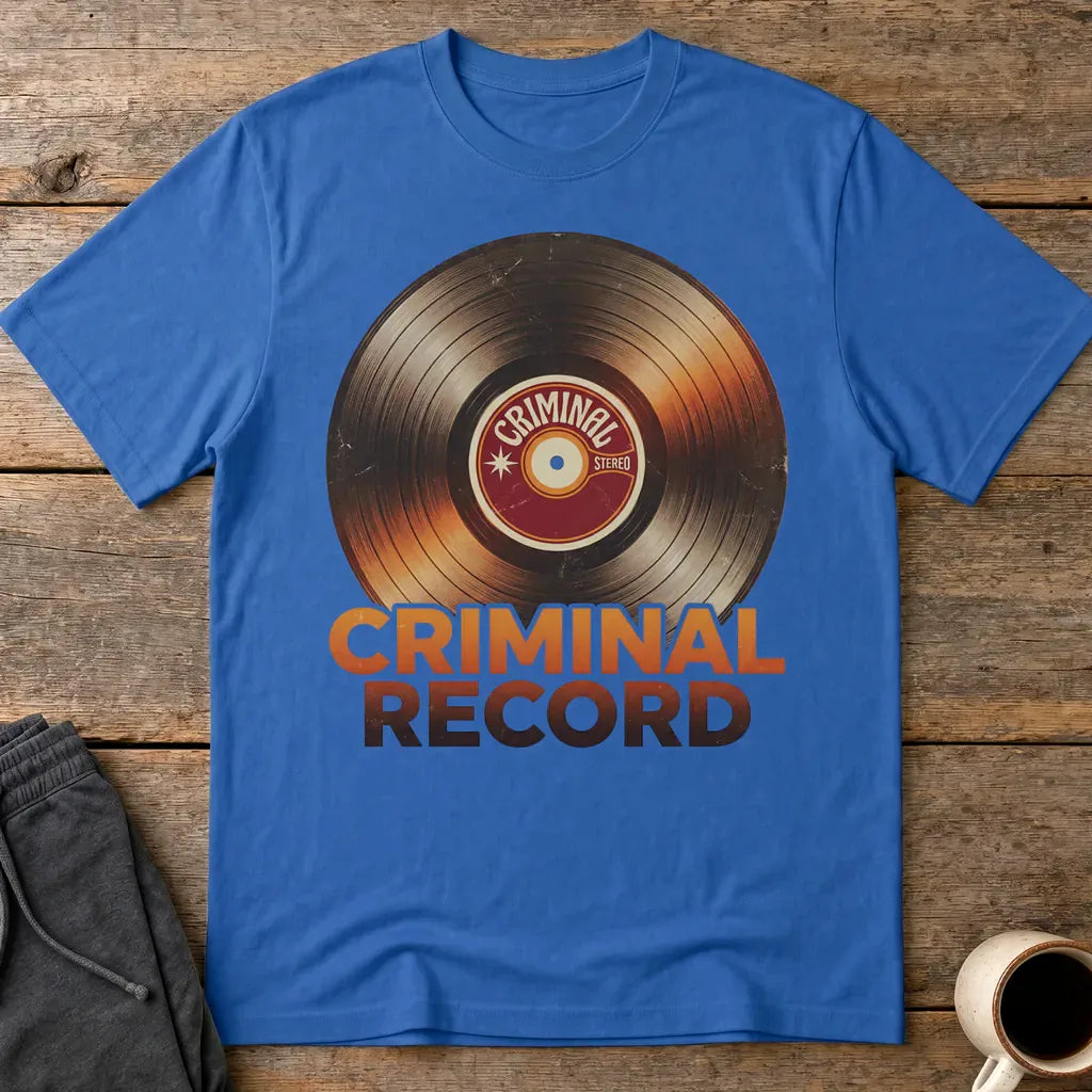 Criminal Record T-Shirt - Royal
