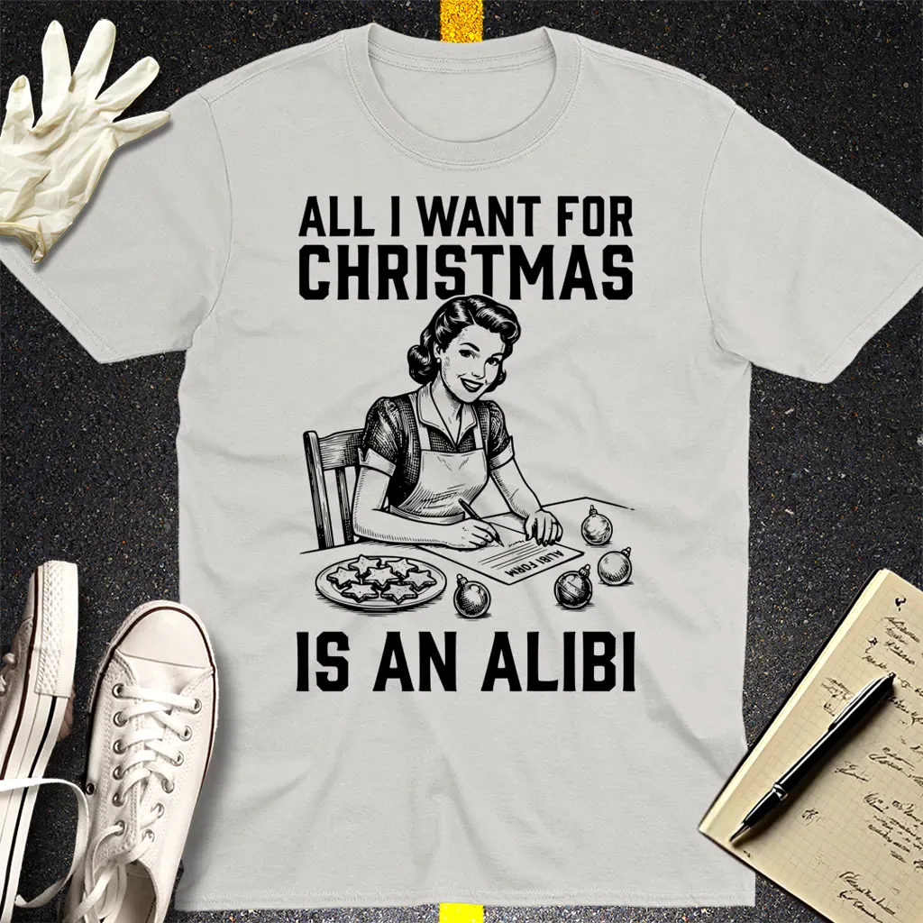 Christmas Alibi T-Shirt - Ice Grey