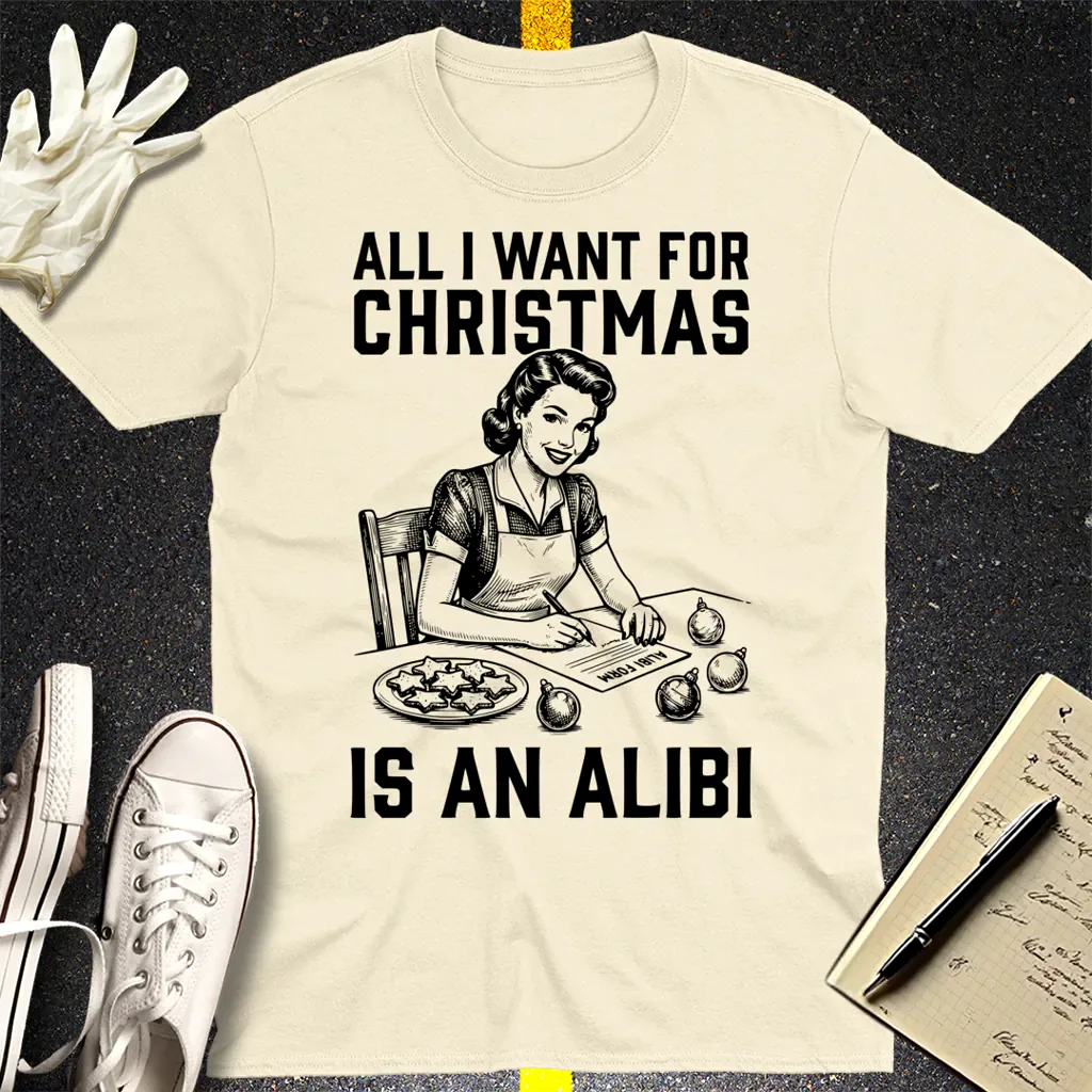 Christmas Alibi T-Shirt - Natural
