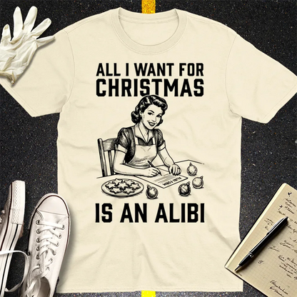 Christmas Alibi T-Shirt - Natural