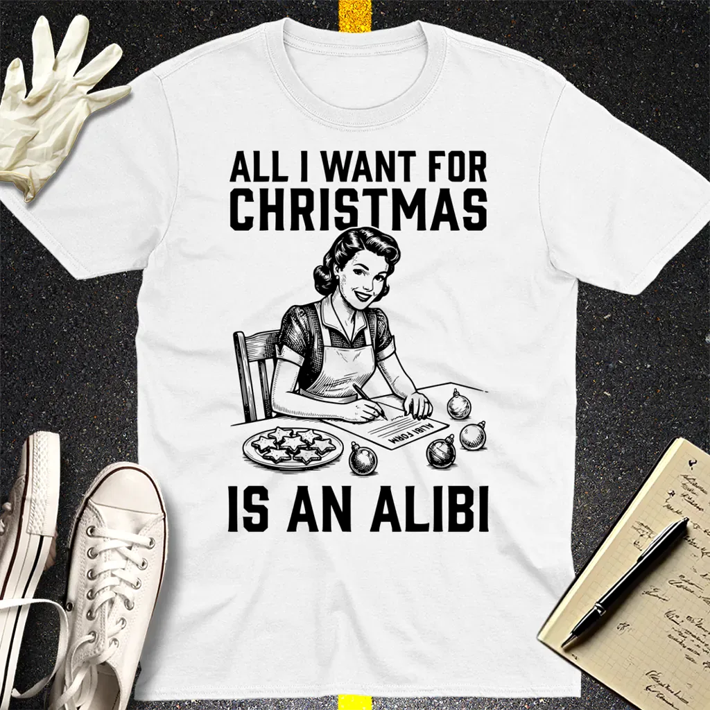 Christmas Alibi T-Shirt - White
