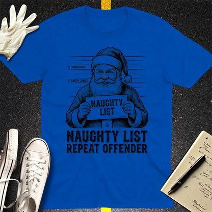 Naughty List Repeat Offender T-Shirt - Royal