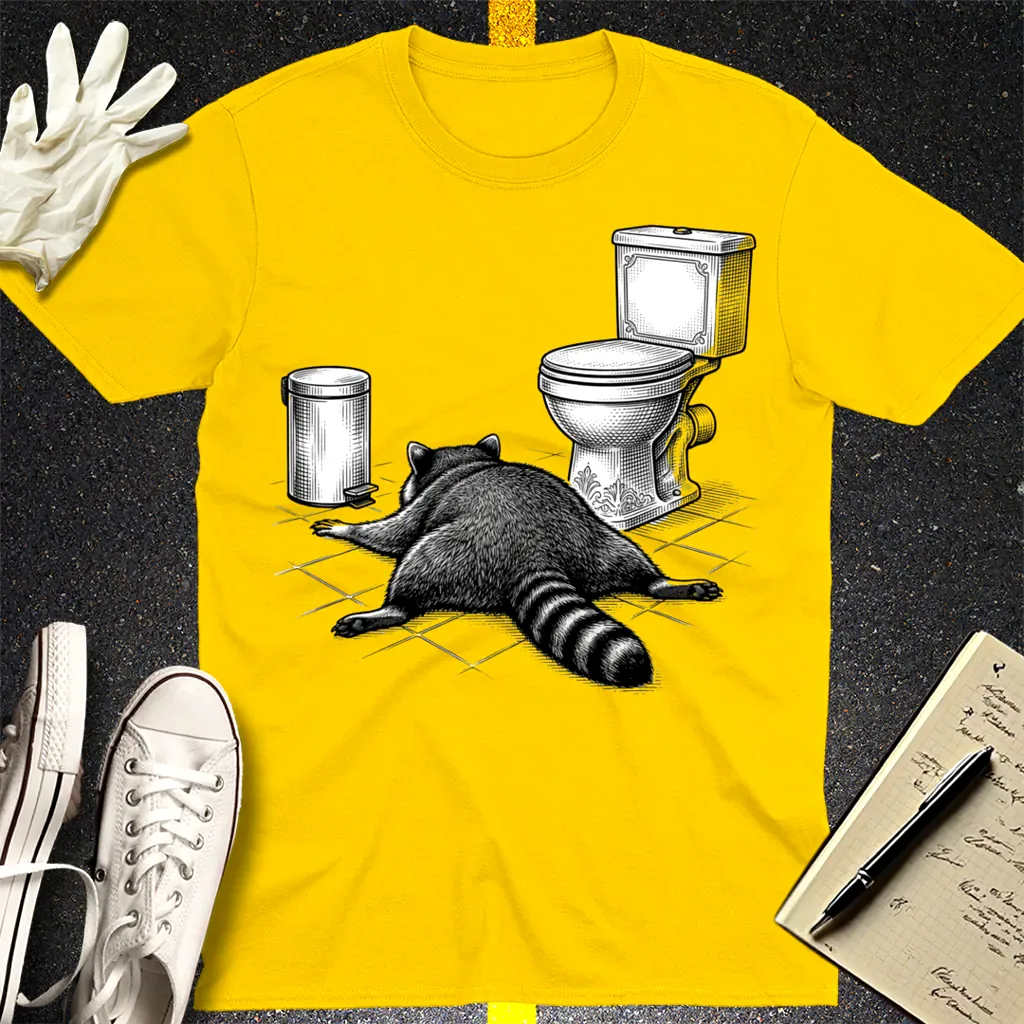 Trash Raccoon Hangover T-Shirt - Daisy