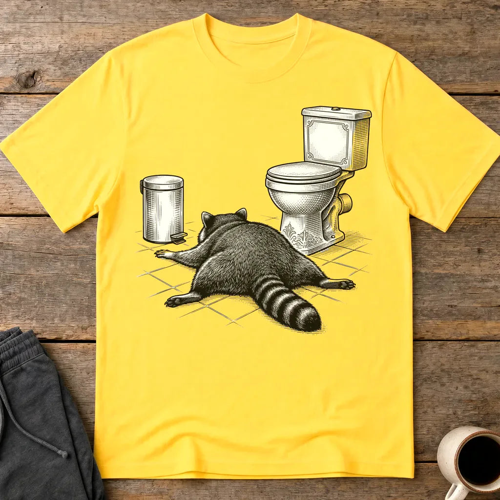 Trash Raccoon Hangover T-Shirt - Daisy