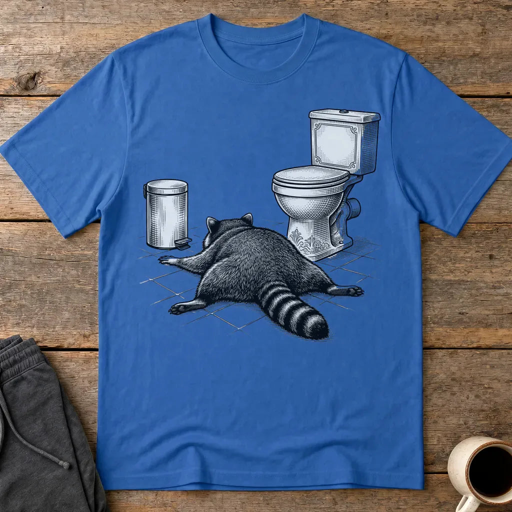 Trash Raccoon Hangover T-Shirt - Royal