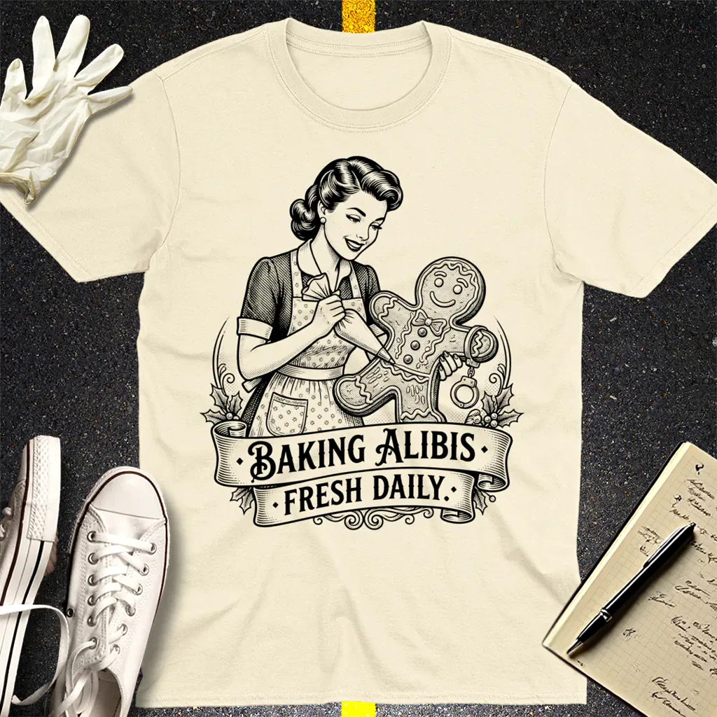 Baking Alibis T-Shirt - Natural
