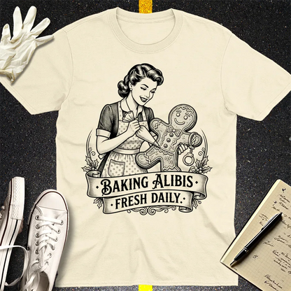 Baking Alibis T-Shirt - Natural