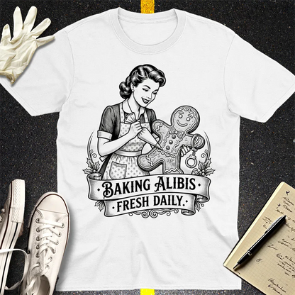 Baking Alibis T-Shirt - White