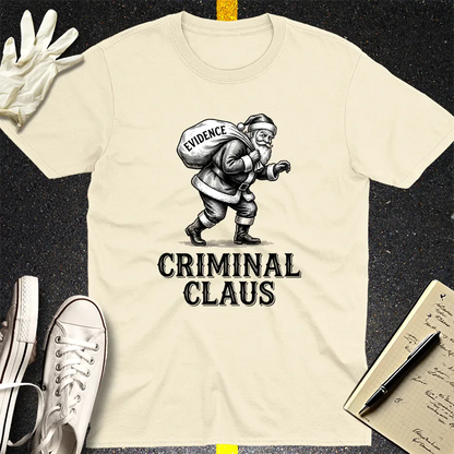 Criminal Claus T-Shirt - Natural