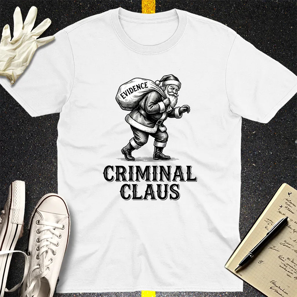 Criminal Claus T-Shirt - White