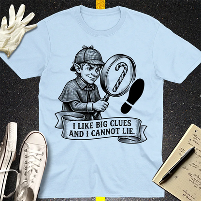Big Clues Detective T-Shirt - Light Blue
