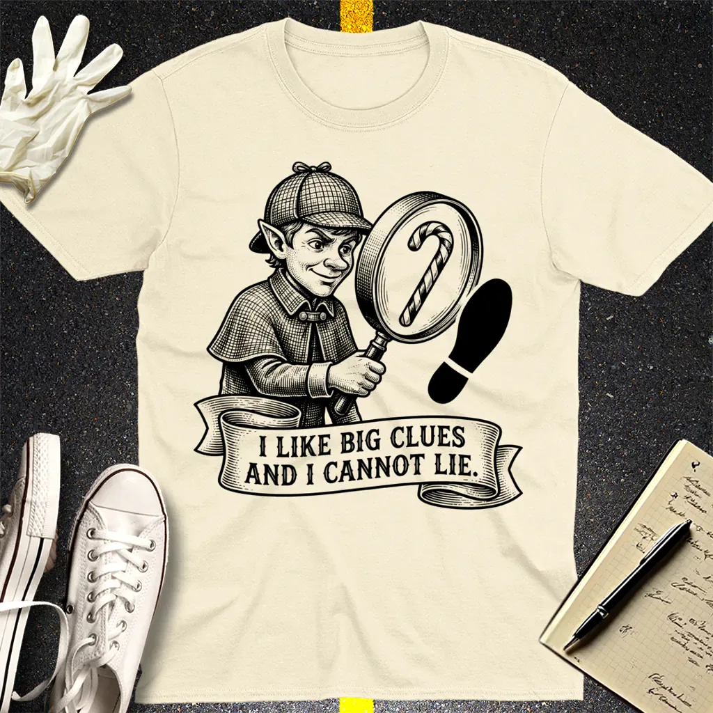 Big Clues Detective T-Shirt - Natural