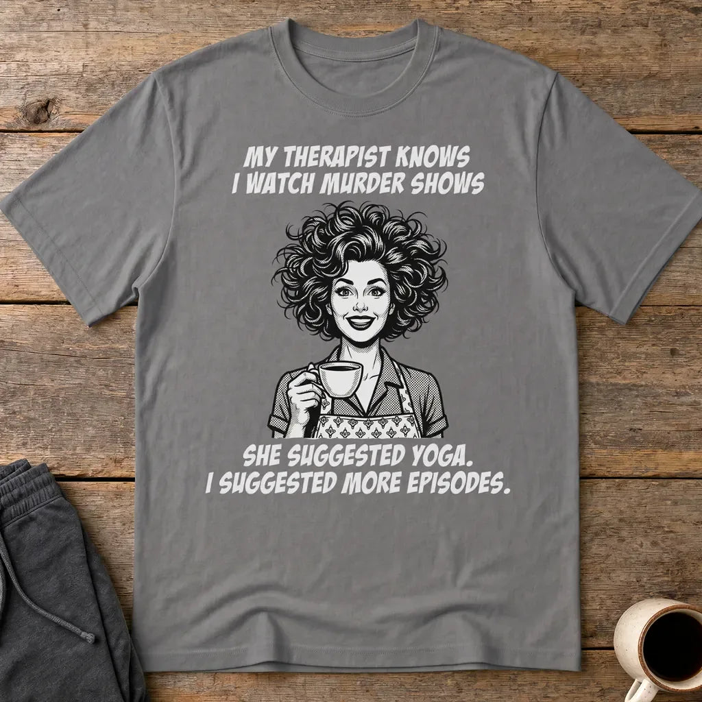 Murder Shows & Coffee T-Shirt - Charcoal