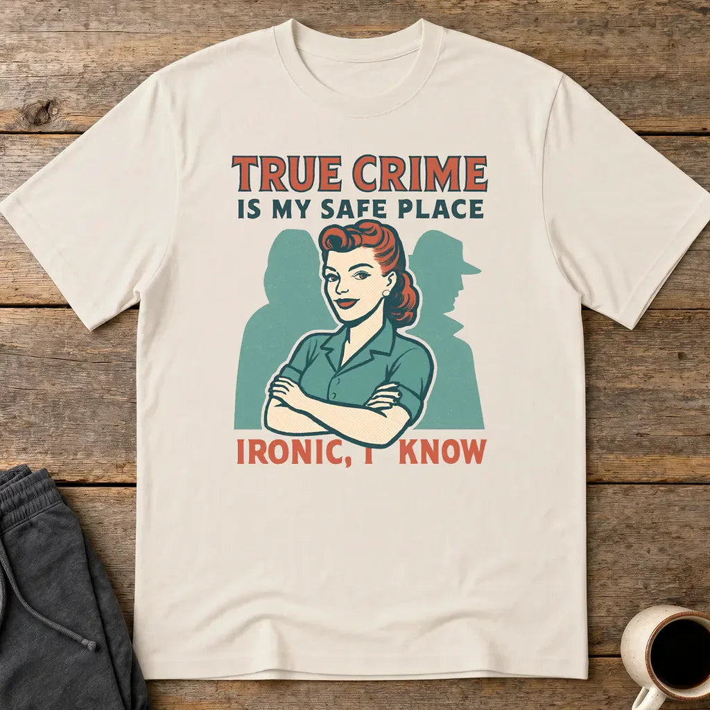 True Crime Safe Place T-Shirt - Ice Grey