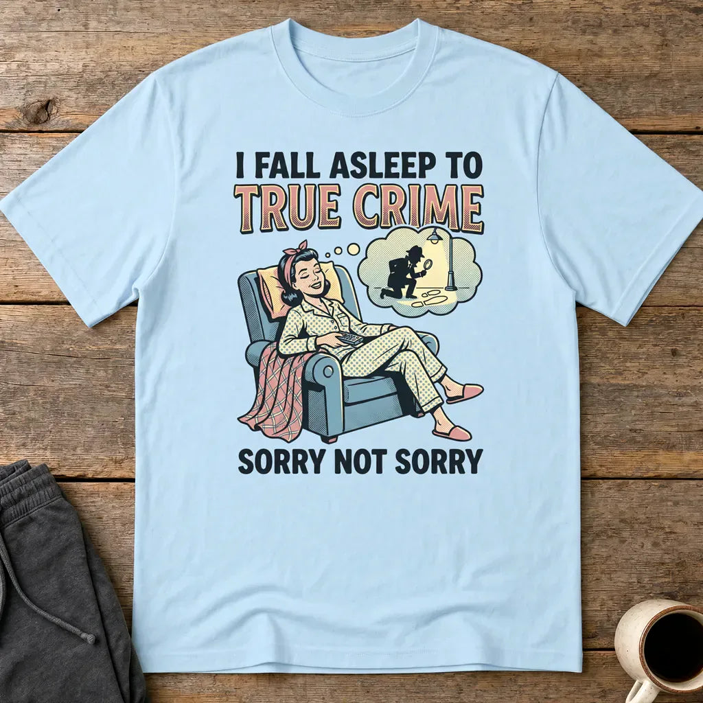 True Crime Dreams T-Shirt - Light Blue