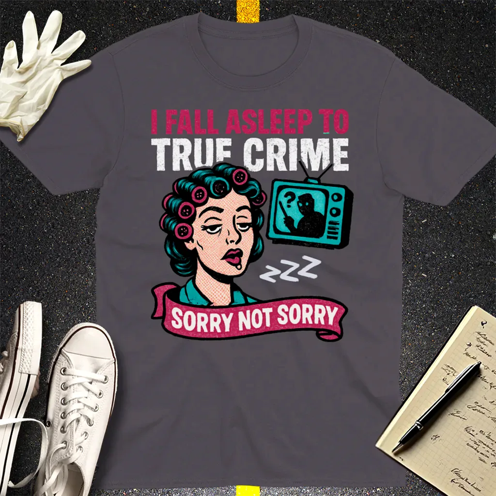 True Crime Sleep Club T-Shirt - Charcoal