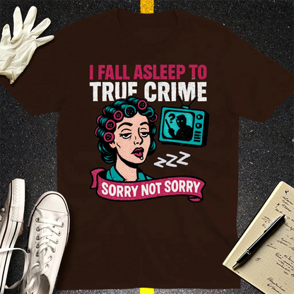 True Crime Sleep Club T-Shirt - Dark Chocolate