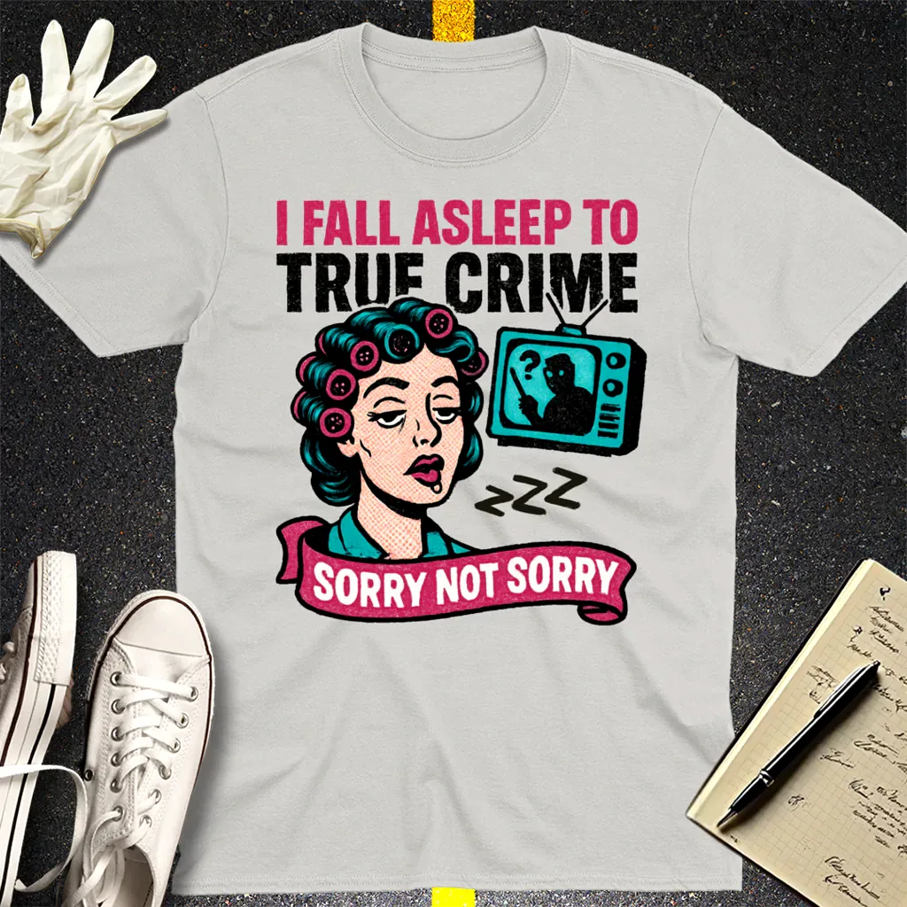 True Crime Sleep Club T-Shirt - Ice Grey
