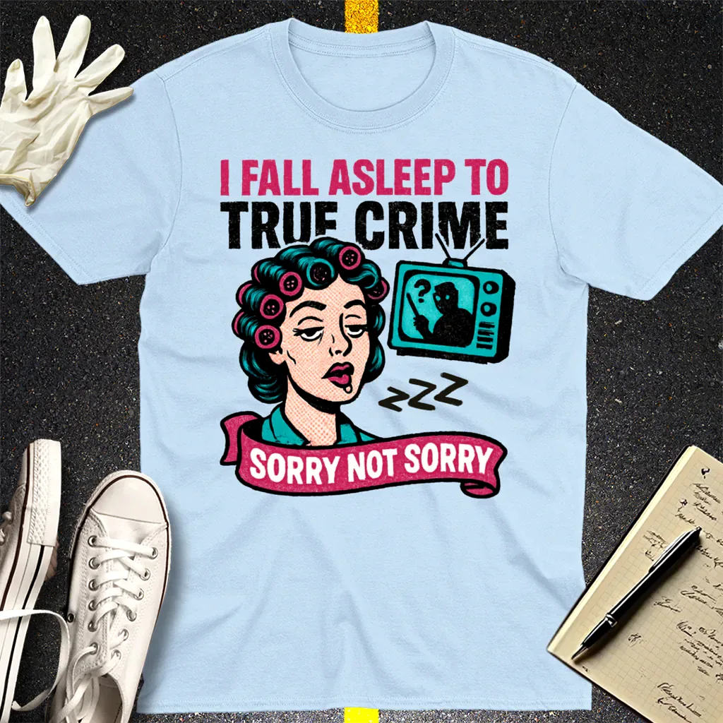 True Crime Sleep Club T-Shirt - Light Blue