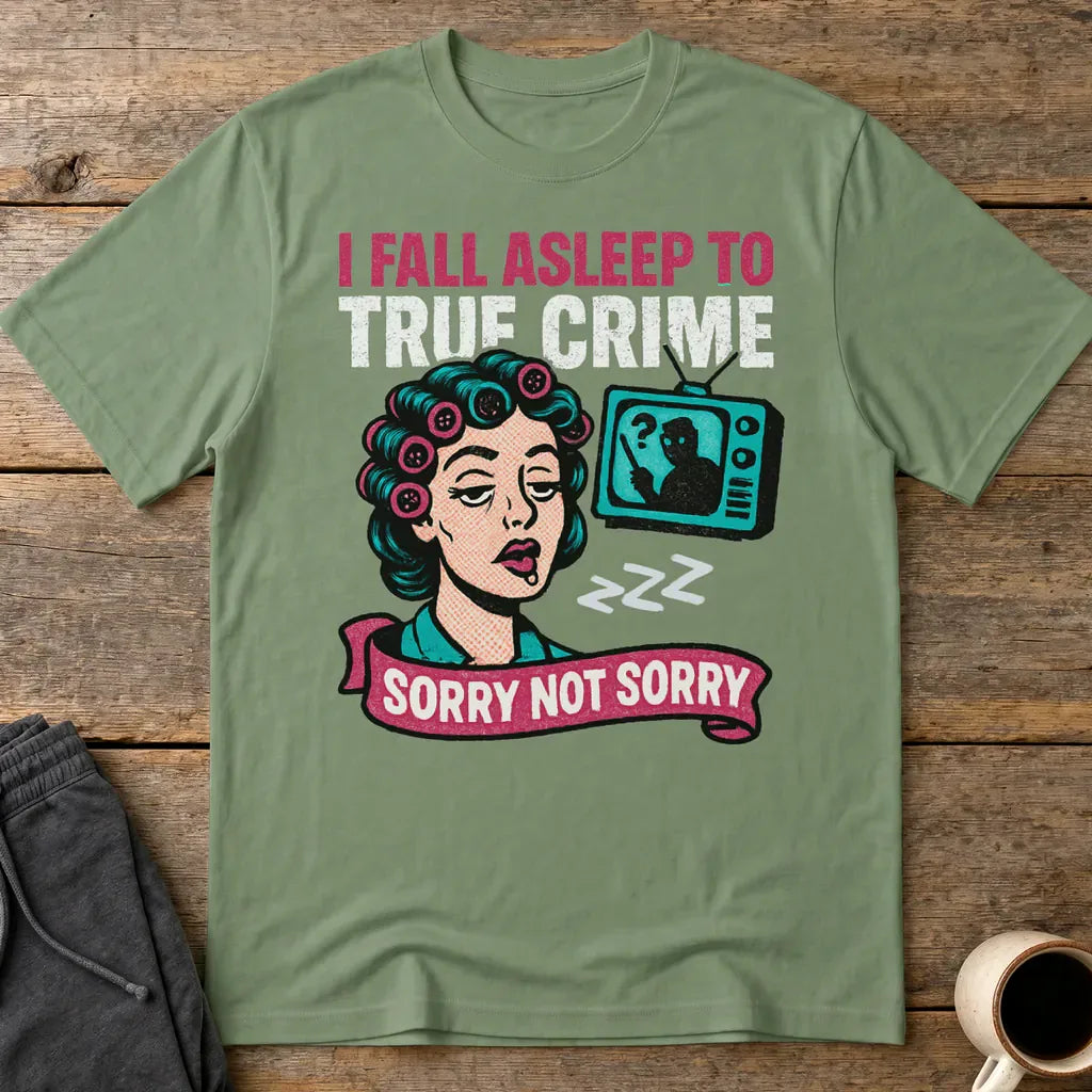 True Crime Sleep Club T-Shirt - Military Green