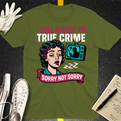 True Crime Sleep Club T-Shirt - Military Green