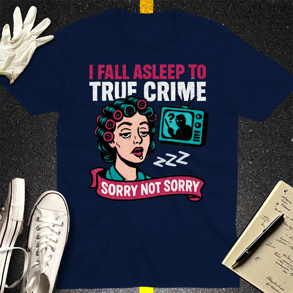 True Crime Sleep Club T-Shirt - Navy