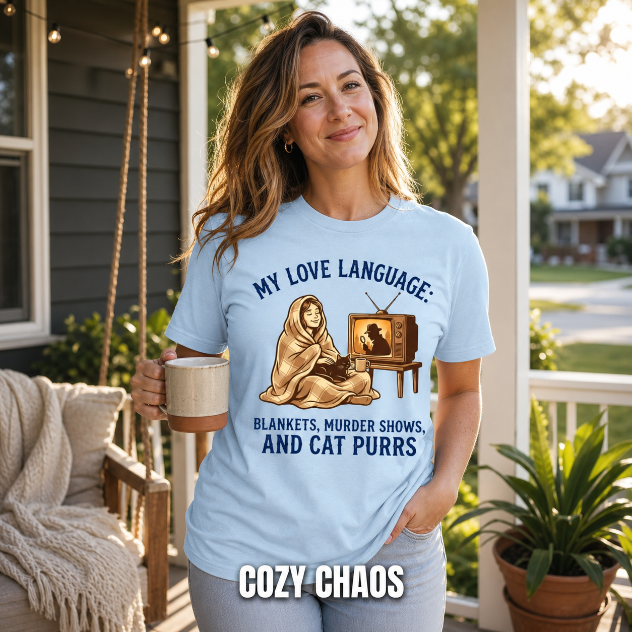 Cozy Murder Show Cat Lover T-Shirt_active_outdoor