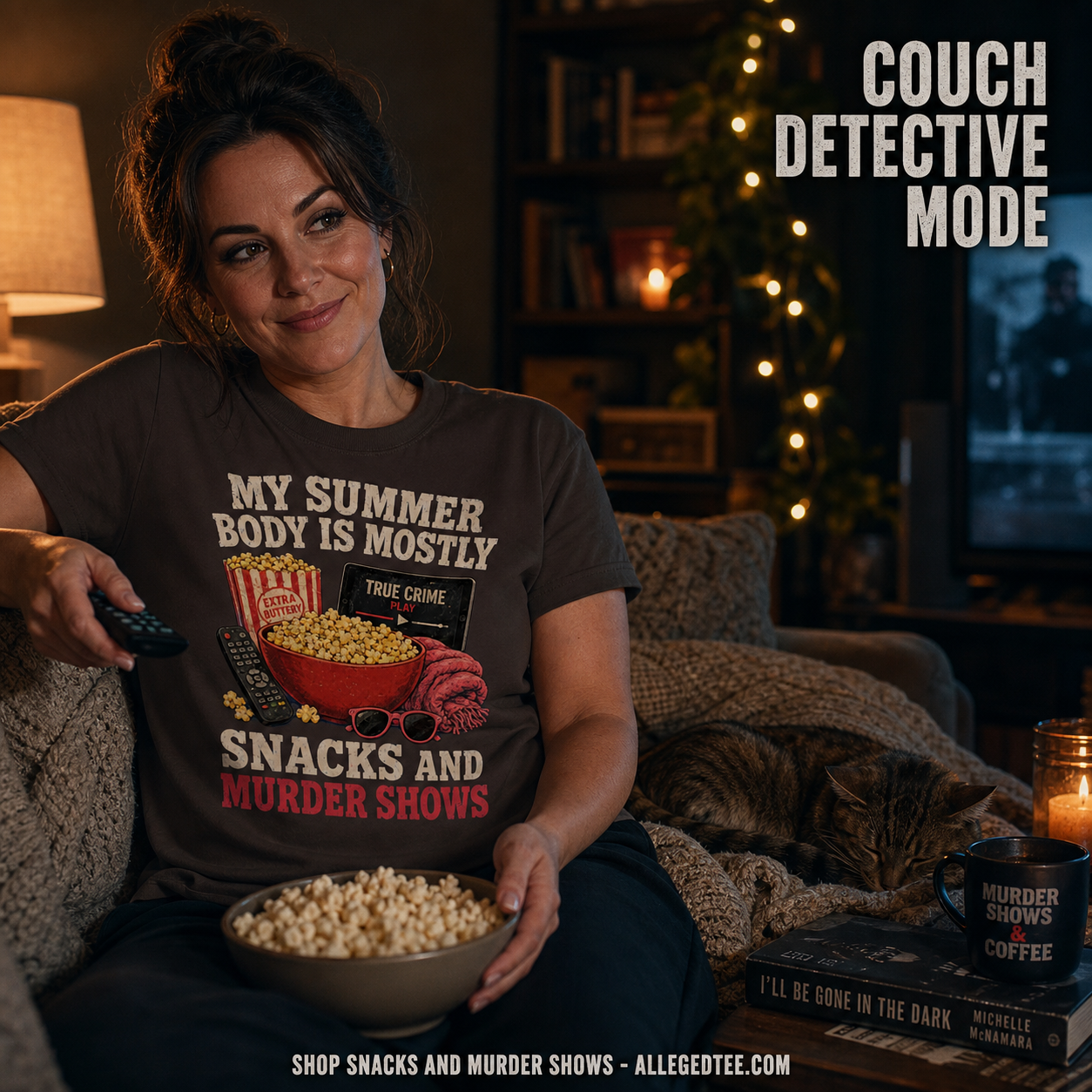 Snacks and Murder Shows T-Shirt_contextual