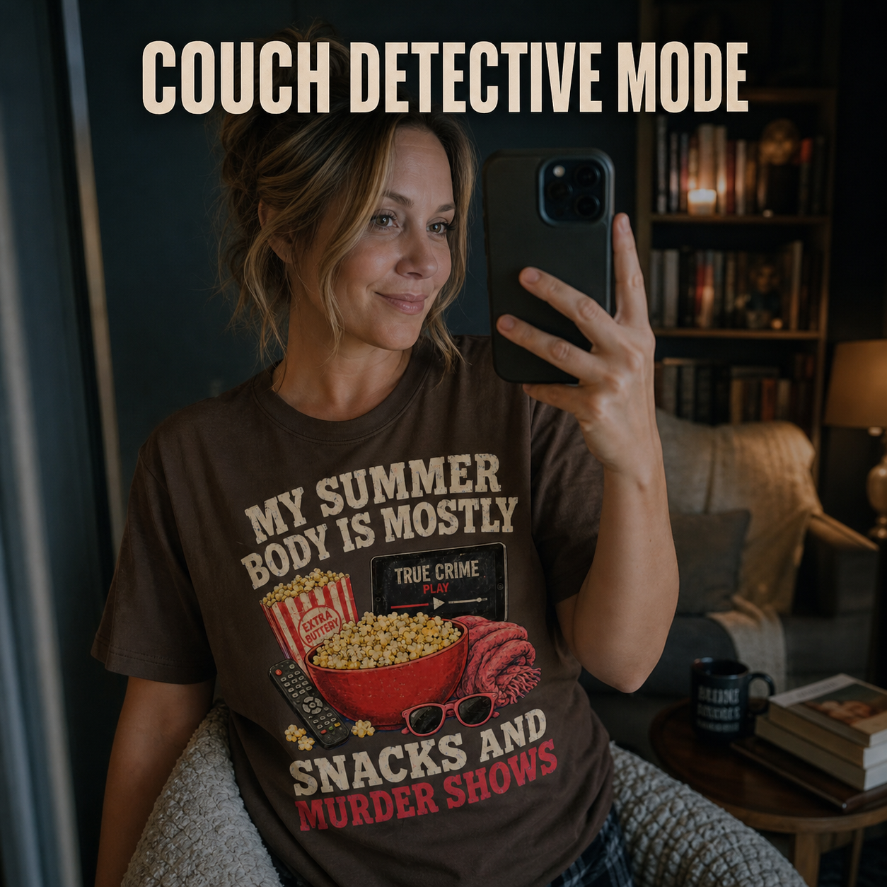 Snacks and Murder Shows T-Shirt_ugc_mirror
