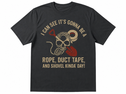 Rope, Duct Tape & Shovel T-Shirt_6color_grid