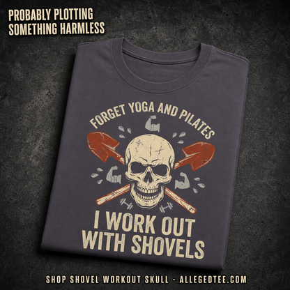 Shovel Workout Skull T-Shirt_fold_tilt