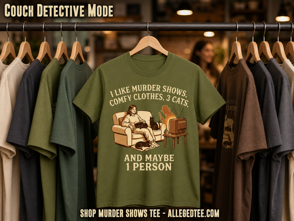 Murder Shows, Cats & Cozy Vibes T-Shirt_boutique_rack