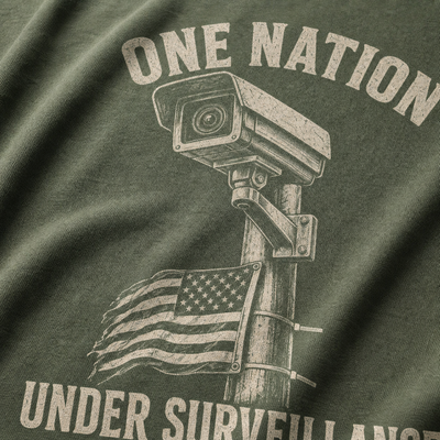 One Nation Under CCTV T-Shirt_macro_detail