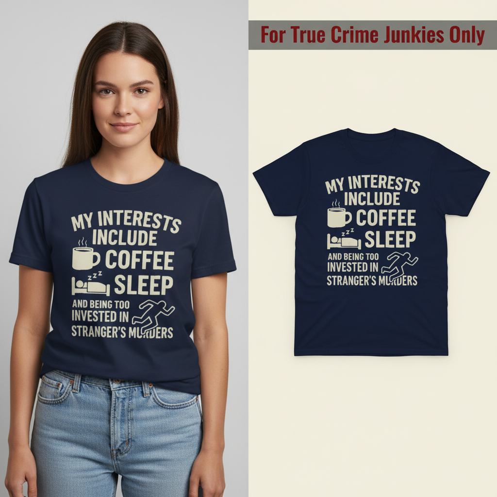 Coffee Sleep Murder Obsession T-Shirt_model_flat