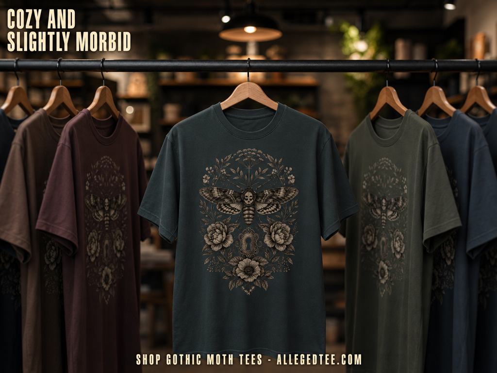Gothic Death's Head Moth T-Shirt_boutique_rack