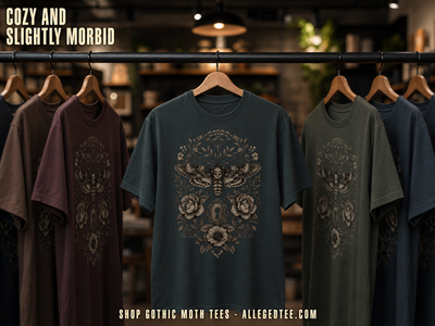 Gothic Death's Head Moth T-Shirt_boutique_rack