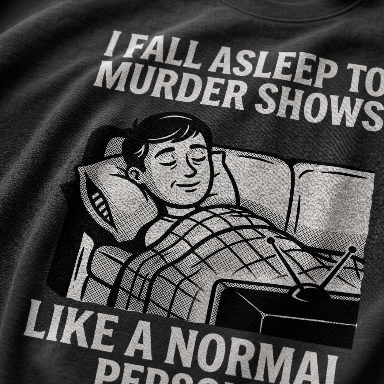 Murder Shows and Chill T-Shirt_macro_detail