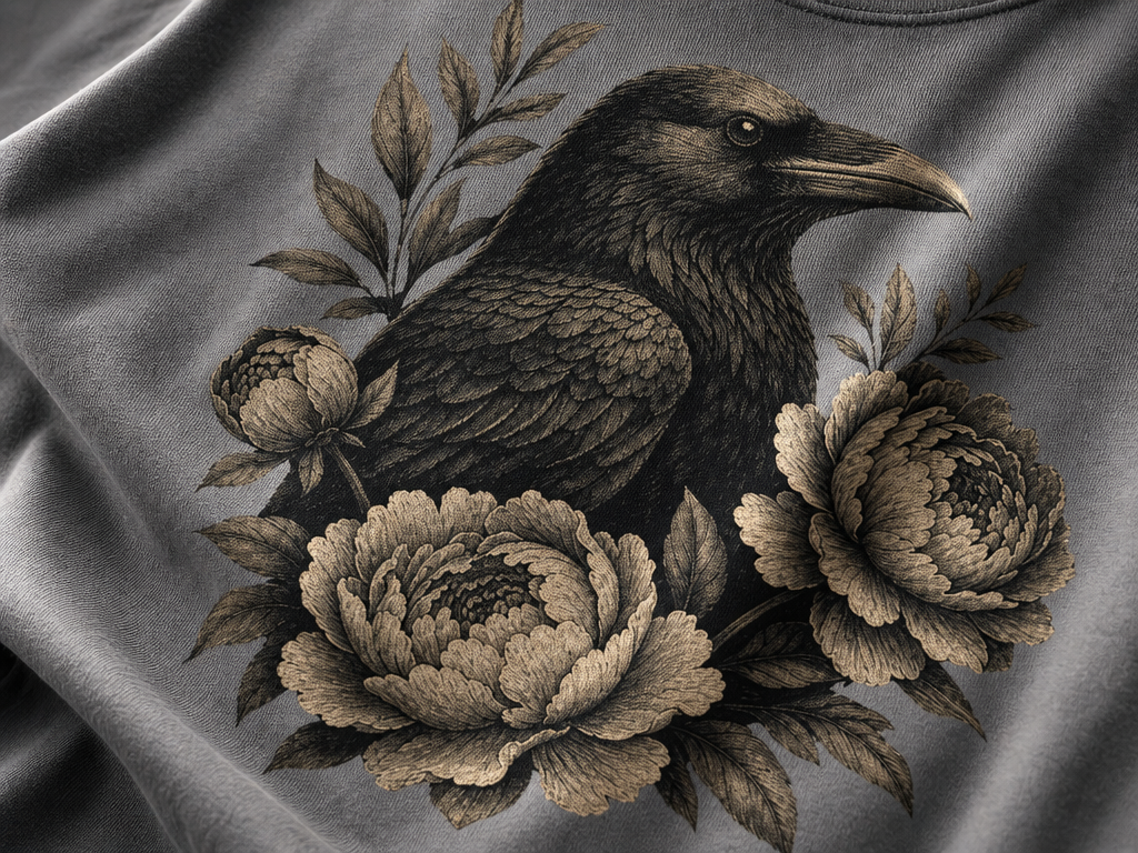 Mystic Raven T-Shirt_macro_detail