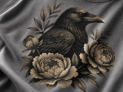 Mystic Raven T-Shirt_macro_detail