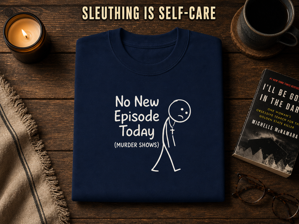 No New Episode Sad Stickman T-Shirt_folded_flatlay