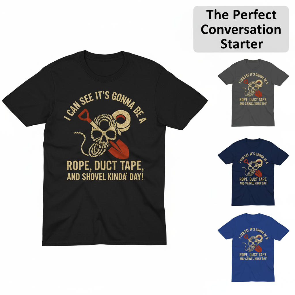 Rope, Duct Tape & Shovel T-Shirt_color_hero