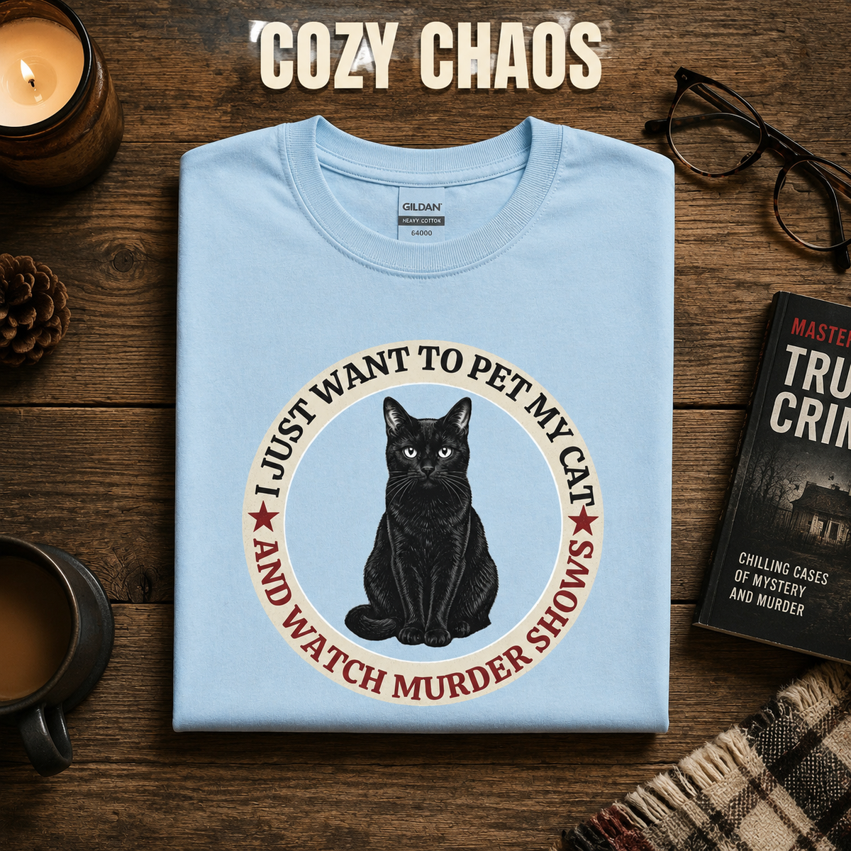 Pet Cat & Watch Murder T-Shirt_folded_flatlay