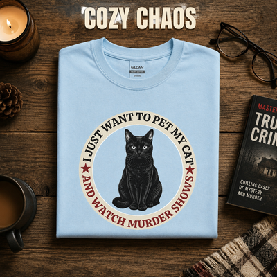 Pet Cat & Watch Murder T-Shirt_folded_flatlay