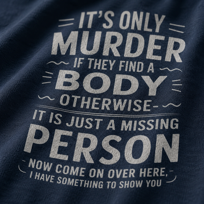 No Body No Crime T-Shirt_macro_detail