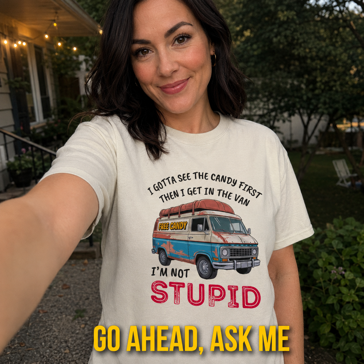 Not Stupid Candy Van T-Shirt_ugc_outdoor